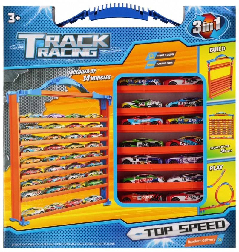 TOR SAMOCHODOWY + AKCESORIA 2725, Pojazdy, Zabawki