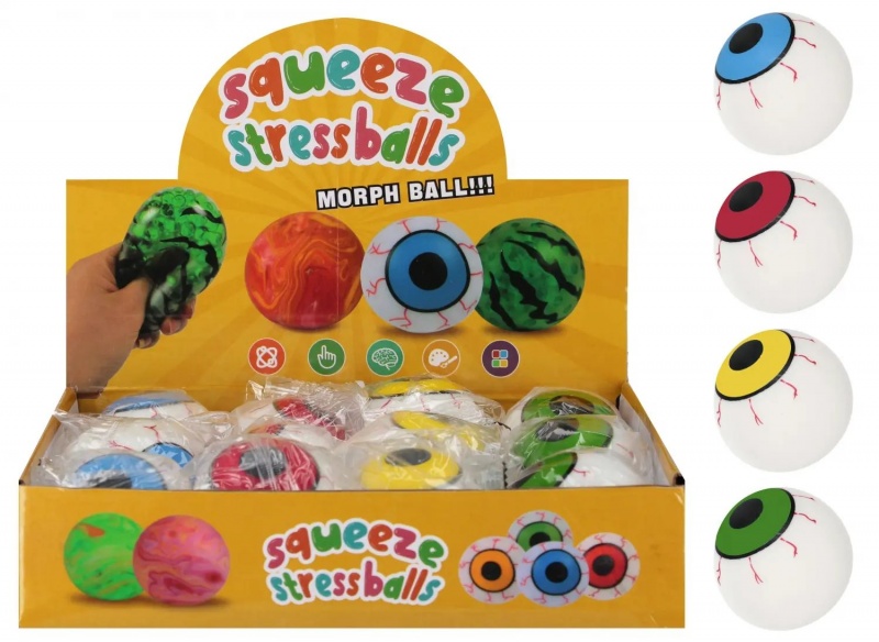 ZABAWKA WYCISKANA OKO 6CM. 6467, Gluty, gniotki, Zabawki