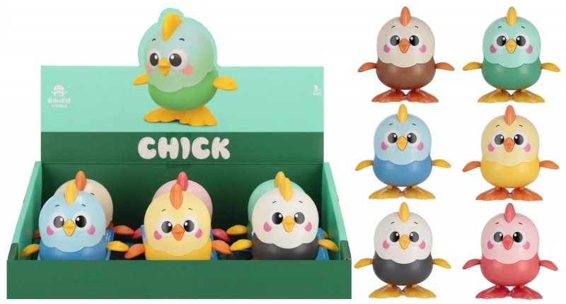 ZABAWKA NAKRĘCANA KURCZAK 9CM. 7778, Zabawki