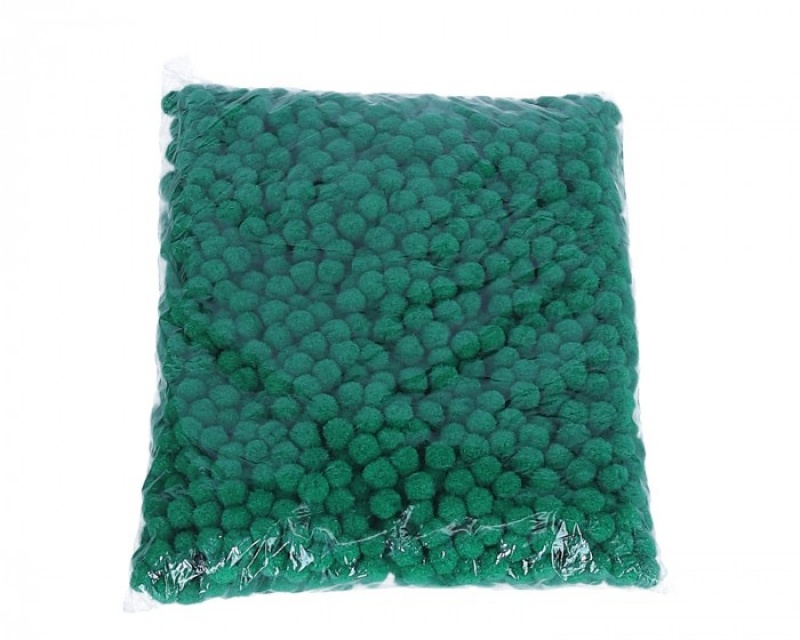 POMPONY ZIELONE 1CM 2000SZT., Pompony, Art. kreatywne