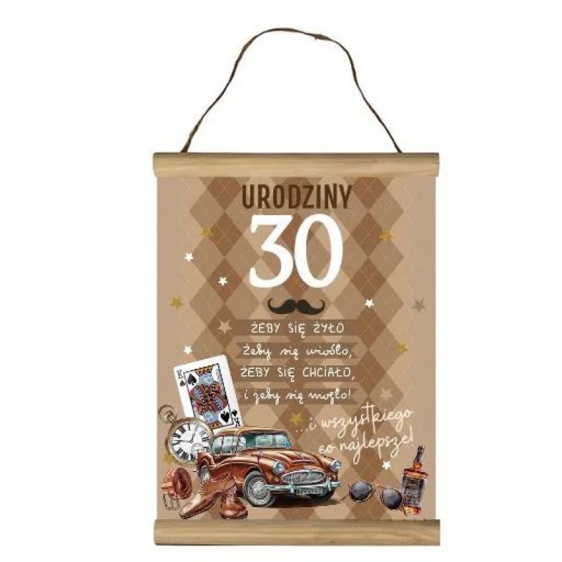 DYPLOM OKOLICZNOŚCIOWY "30" URODZINY UR01-30, Upominki, Art. dekoracyjne i prezentowe