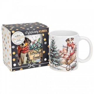 KUBEK OKOLICZNOŚCIOWY PIES BN-14, Boże Narodzenie, Art. świąteczne i okolicznościowe