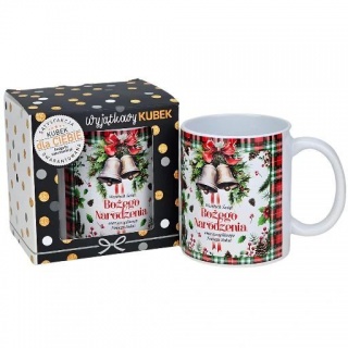 KUBEK OKOLICZNOŚCIOWY DZWONKI BN-6, Boże Narodzenie, Art. świąteczne i okolicznościowe