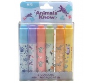 ZAKREŚLACZ MINI ANIMALS PLANET 6KOL PROMOCJA, Promocje, ~ Nagrody