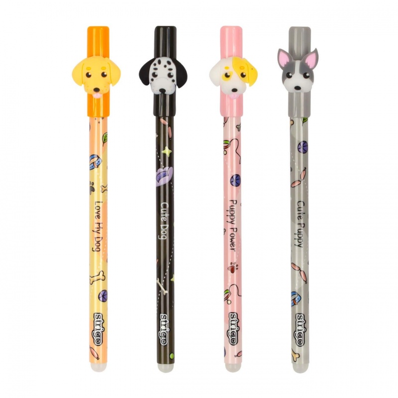 STRIGO DŁUGOPIS WYMAZYWALNY ZE SKUWKĄ PIESKI, Długopisy, Art. do pisania i korygowania