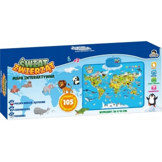 Interaktywna mapa zwierząt świata B/O, Edukacyjne, Zabawki