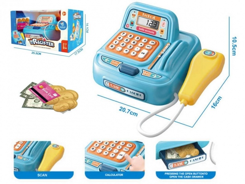 Kasa sklepowa B/O kalkulator, Zabawki
