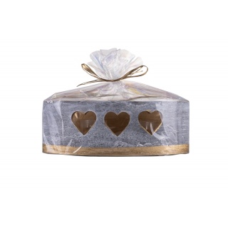 Lampion owal DONAU HOME Golden Heart, 270x95mm, grafitowy, Świece, Wyposażenie biura