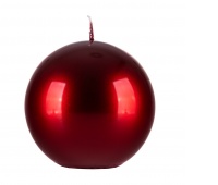 Świeca kula DONAU HOME Aurora, 100x100mm, rubin, Świece, Wyposażenie biura