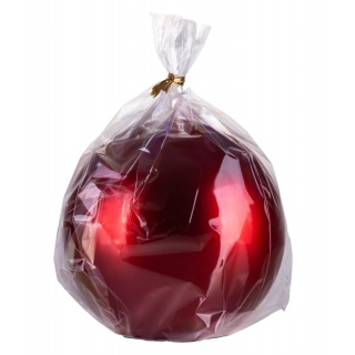 Świeca kula DONAU HOME Aurora, 100x100mm, rubin, Świece, Wyposażenie biura