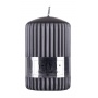 Ribbed pillar candle DONAU HOME Alva, 60x90mm, anthracite