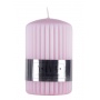 Ribbed pillar candle DONAU HOME Alva, 60x90mm, pink