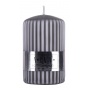 Ribbed pillar candle DONAU HOME Alva, 60x90mm, grey