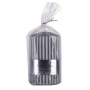 Ribbed pillar candle DONAU HOME Alva, 60x90mm, grey