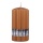 Świeca słupek ryflowana DONAU HOME Wave, 70x130mm, karmelowy