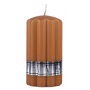 Ribbed pillar candle DONAU HOME Wave, 70x130mm, caramel