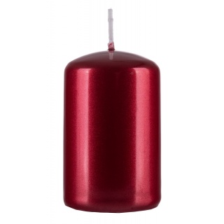 Świeca słupek DONAU HOME Adwent Lakier, 50x80mm, 4 szt., czerwony połysk, Świece, Wyposażenie biura