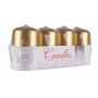 Pillar candle DONAU HOME Advent Gloss, 50x80mm, set of 4, gold