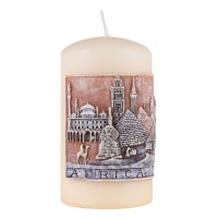 Pillar candle DONAU HOME Africa Travel, 80x150mm, cream