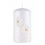 Pillar candle DONAU HOME Dandelions, 70x130mm, white