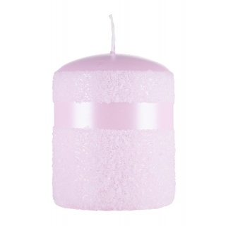 Świeca słupek DONAU HOME Milo, 70x90mm, r&oacute;ż perła, Świece, Wyposażenie biura