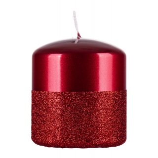 Świeca słupek DONAU HOME Onyx, 80x90mm, czerwony, Świece, Wyposażenie biura