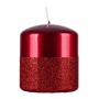 Pillar candle DONAU HOME Onyx, 80x90mm, red