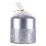 Pillar candle DONAU HOME Onyx, 80x90mm, silver
