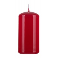 Pillar candle DONAU HOME Standard Gloss, 50x100mm, red