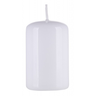 Świeca słupek DONAU HOME Standard Gloss, 50x80mm, biały, Świece, Wyposażenie biura