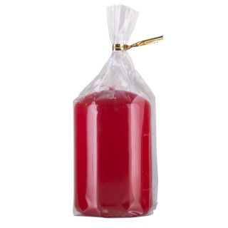 Świeca słupek DONAU HOME Standard Gloss, 50x80mm, czerwony, Świece, Wyposażenie biura