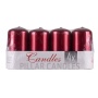 Pillar candle DONAU HOME Standard Gloss, 50x100mm, set of 4, metallic red gloss