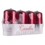Pillar candle DONAU HOME Standard Gloss, 50x100mm, set of 4, metallic red gloss