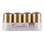 Pillar candle DONAU HOME Standard Gloss, 50x100mm, set of 4, gold