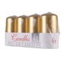 Pillar candle DONAU HOME Standard Gloss, 50x100mm, set of 4, gold
