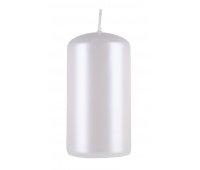 Pillar candle DONAU HOME Standard Gloss, 60x115mm, pearl white