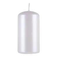 Pillar candle DONAU HOME Standard Gloss, 60x115mm, pearl white