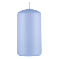 Pillar candle DONAU HOME Standard Gloss, 60x115mm, matte pearl blue