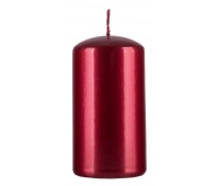 Pillar candle DONAU HOME Standard Gloss, 60x115mm, glossy metallic red