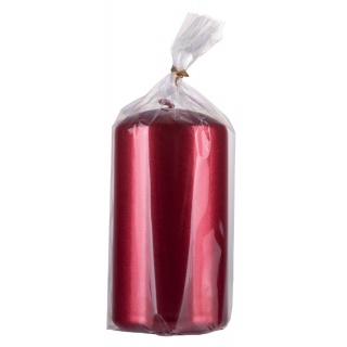 Świeca słupek DONAU HOME Standard Lakier, 60x115mm, czerwony metaliczny połysk, Świece, Wyposażenie biura