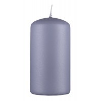 Pillar candle DONAU HOME Standard Gloss, 60x115mm, matte metallic graphite
