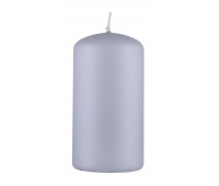 Pillar candle DONAU HOME Standard Gloss, 60x115mm, matte metallic light grey