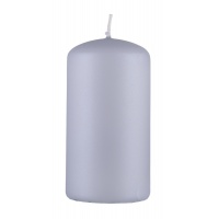 Pillar candle DONAU HOME Standard Gloss, 60x115mm, matte metallic light grey