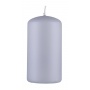 Pillar candle DONAU HOME Standard Gloss, 60x115mm, matte metallic light grey