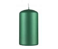 Pillar candle DONAU HOME Standard Gloss, 60x115mm, matte metallic green