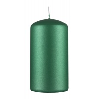 Pillar candle DONAU HOME Standard Gloss, 60x115mm, matte metallic green