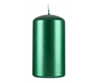 Pillar candle DONAU HOME Standard Gloss, 60x115mm, glossy metallic green