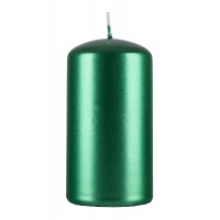 Pillar candle DONAU HOME Standard Gloss, 60x115mm, glossy metallic green