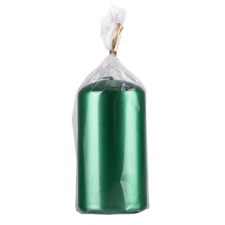 Świeca słupek DONAU HOME Standard Lakier, 60x115mm, zielony metaliczny połysk, Świece, Wyposażenie biura