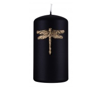 Pillar candle DONAU HOME Dragonfly, 70x130mm, black